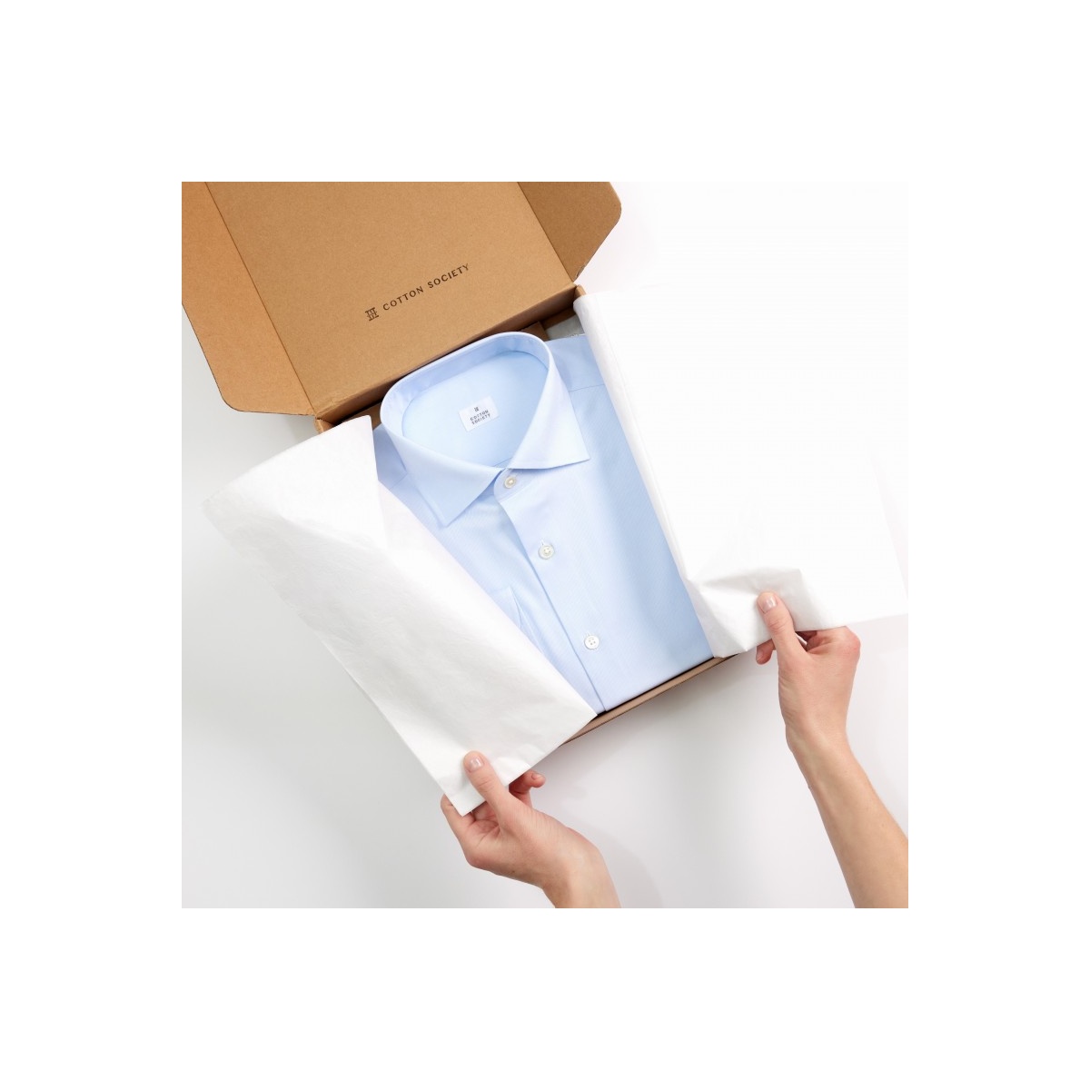 Coffret 3 chemises sur mesure, cadeau élégant pour homme, Cotton Society