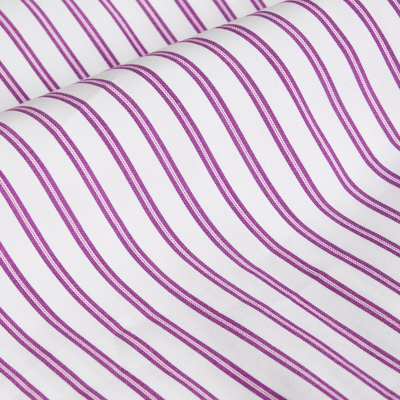 Popeline Rayé Parme