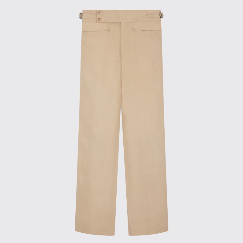 Pantalon en lin beige