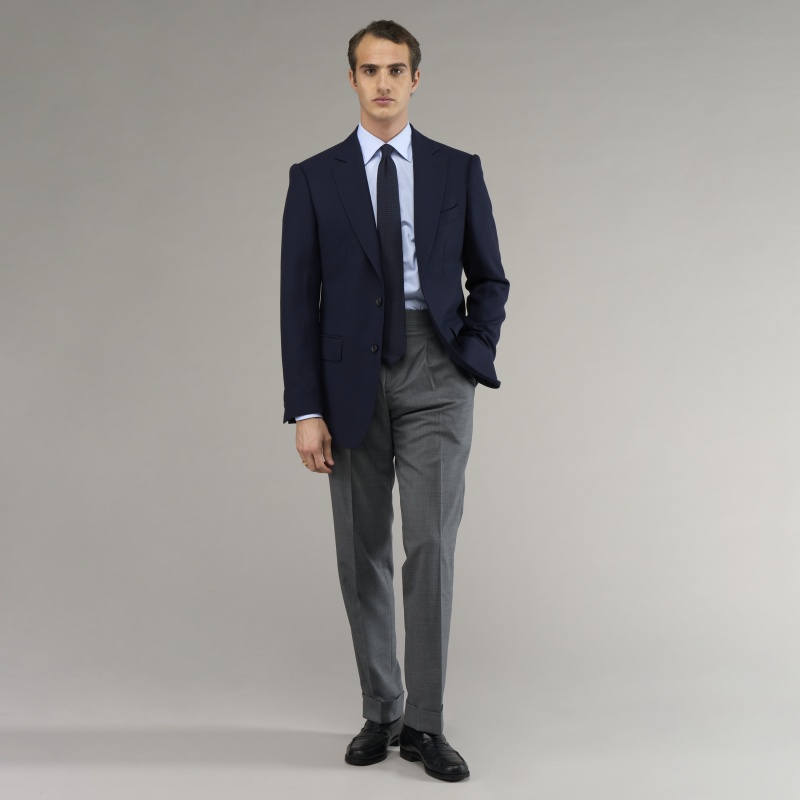 Blazer Fresco Mock Leno Marine