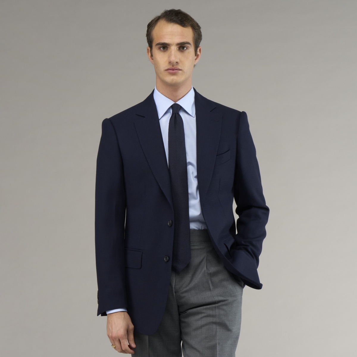 Blazer Fresco Mock Leno Marine